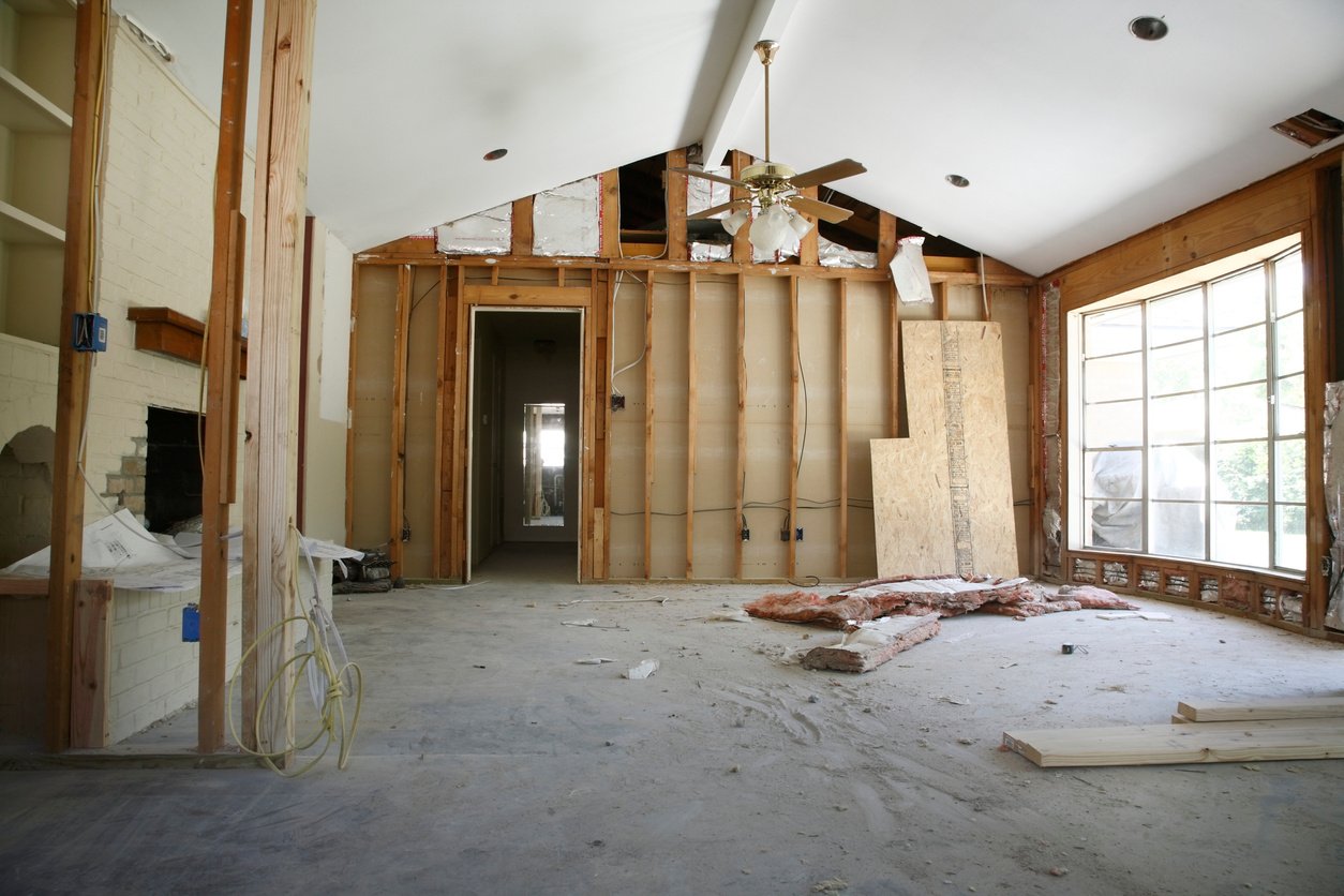 Partition wall in house renovation houston texas